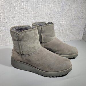 UGG Kristin Women's Size US 9 Gray Sheepskin Wedge Boots 1012497
